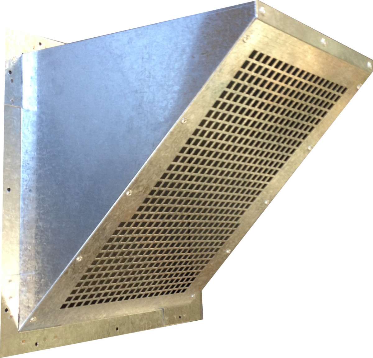 Ausblasstutzen 45° Aus Verzinktem Stahl – Mit Vogelschutzgitter Für Lüftungsanlagen (150 Mm)